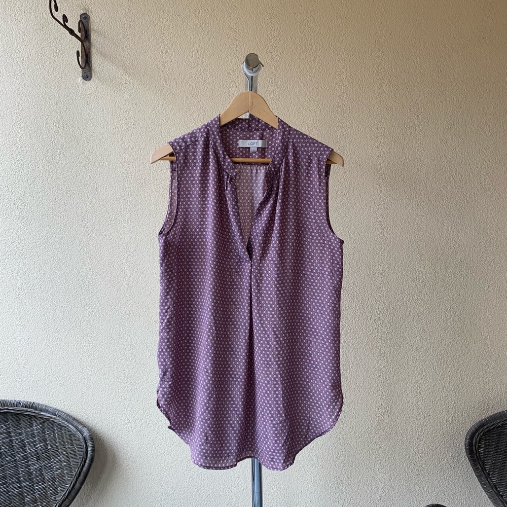 Ann Taylor Loft Sleeveless Blouse Sz M